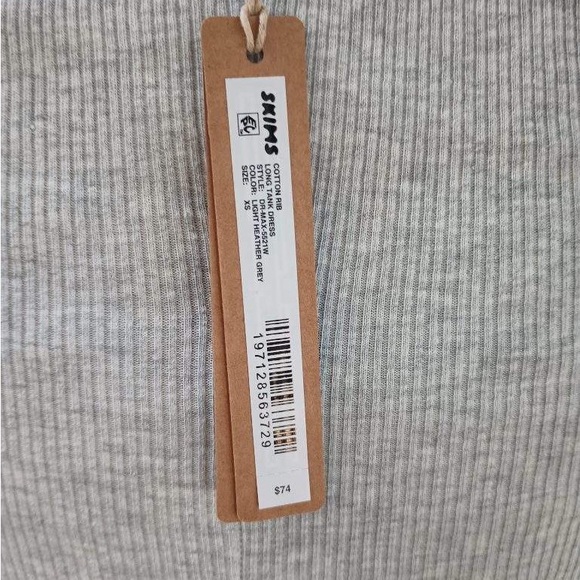 Skims Ribbed Gray Maxi Dress - XS - Picture 13 of 13